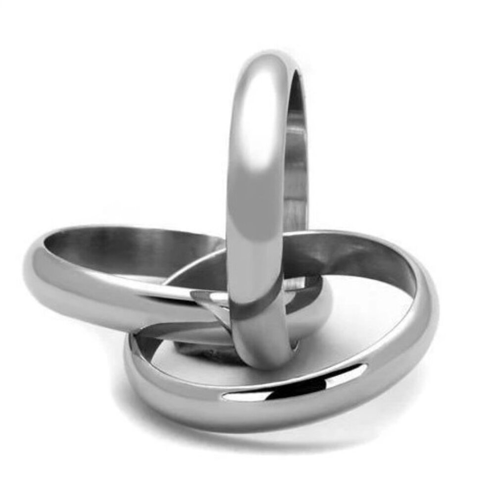 Russian Intertwined Wedding Rings Stainless Steel High Polished - Picture 14 of 14